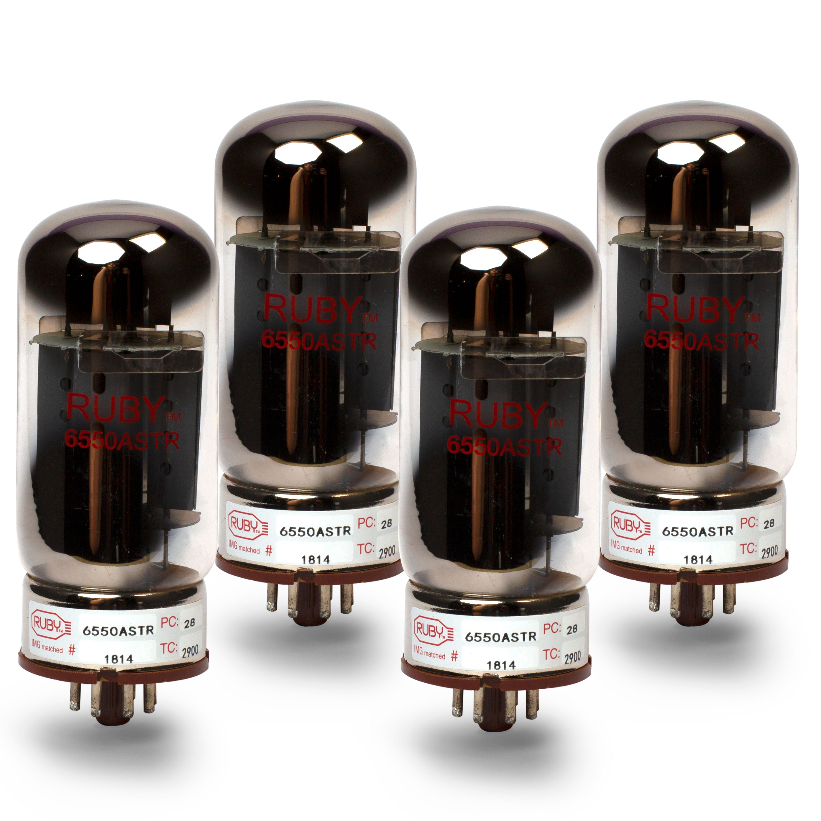 Tubes Ruby 6550ASTR Tubes d’alimentation, quadruple assorti