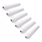 Goupilles de pont blanches ondulées, sans rainures, surdimensionnées avec point noir, jeu de 6