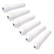 Goupilles de pont blanches ondulées avec incrustation Abalone, sans rainures, jeu de 6