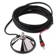 Un commutateur de pédale RCA pour ampères, un bouton, chrome
