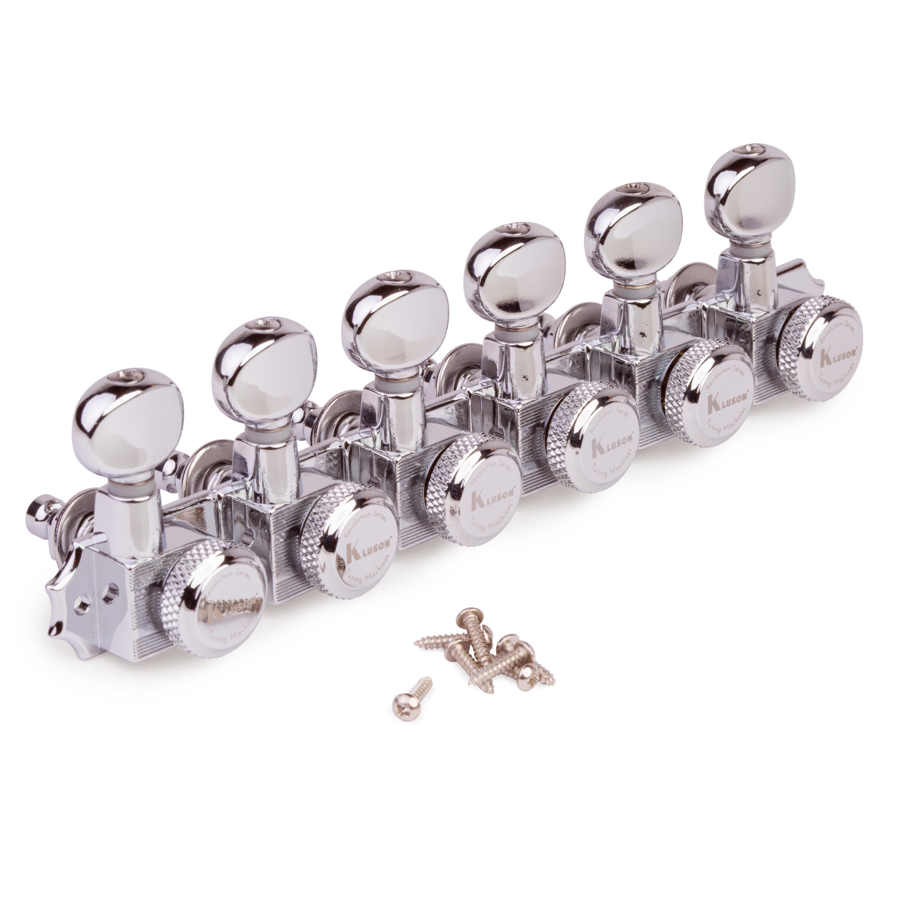 Tuners Kluson 6-In-Line à verrouillage Revolution série H, nickel