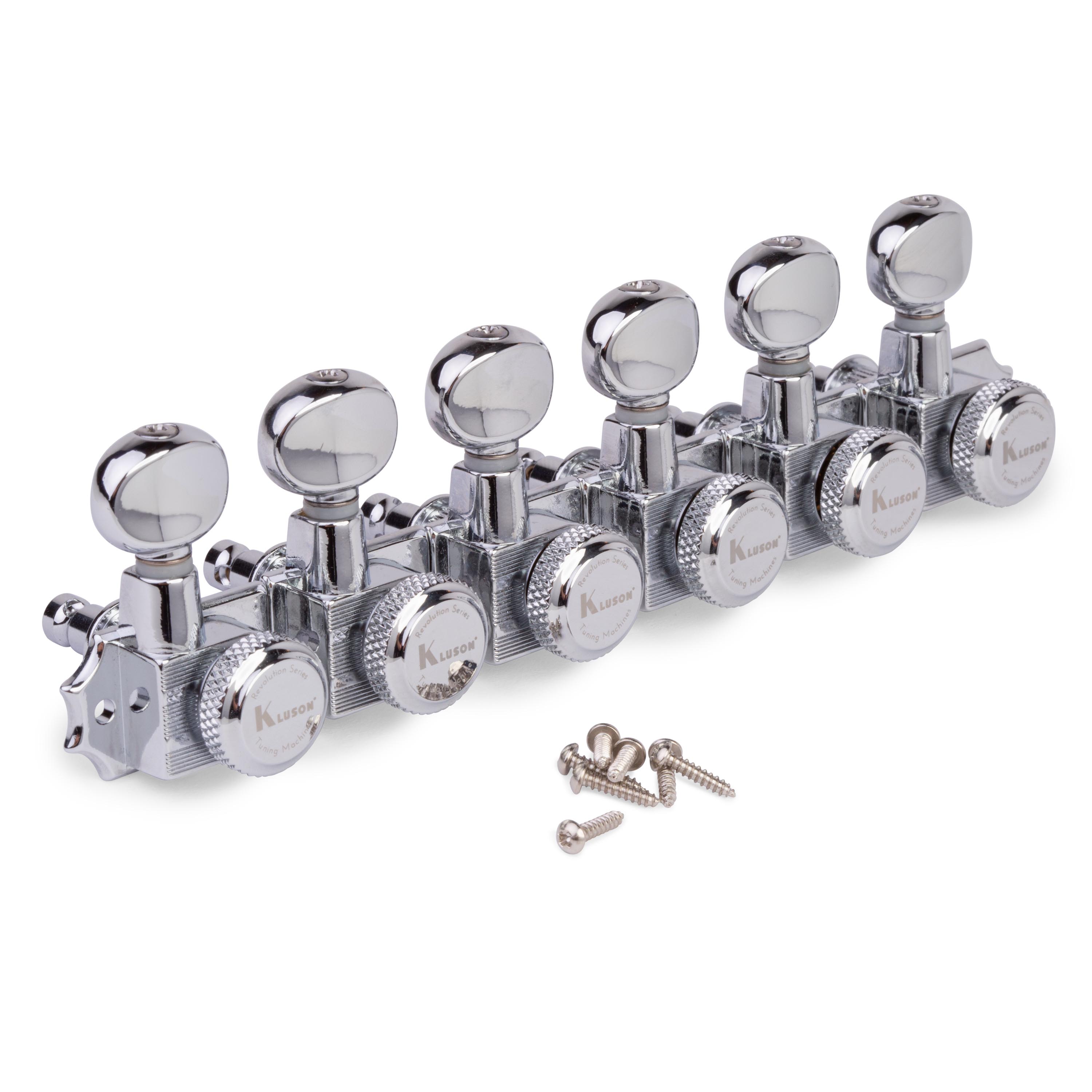 Tuners Kluson 6-In-Line à montage en H, verrouillable, série Revolution