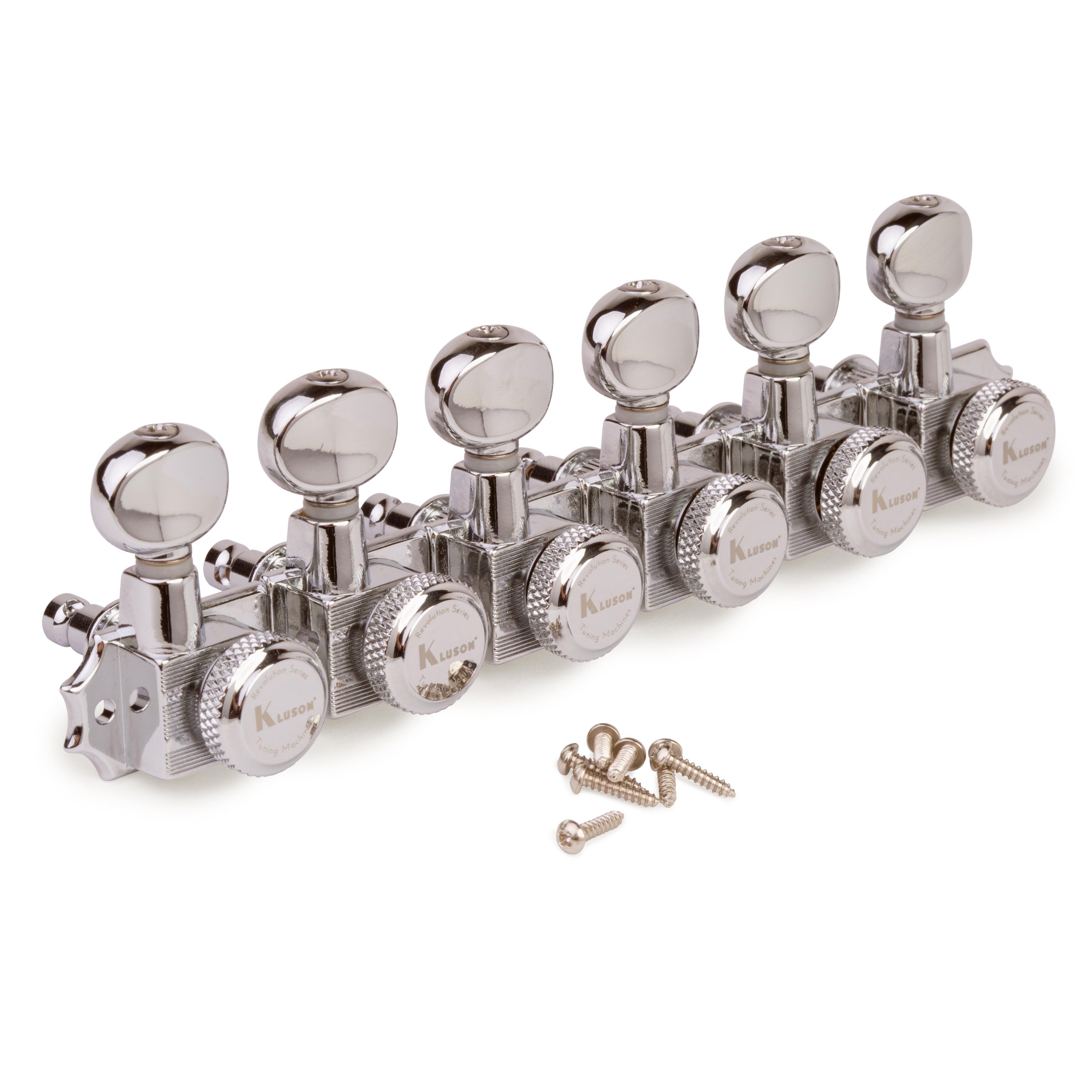 Tuners Kluson 6-In-Line à montage en H, verrouillable, série Revolution
