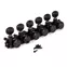 Tuners Kluson 6-In-Line à montage en H, sans col, verrouillables, série Revolution, noirs Tuners Kluson 6-In-Line à montage en H, sans col, verrouillables, série Revolution, noirs