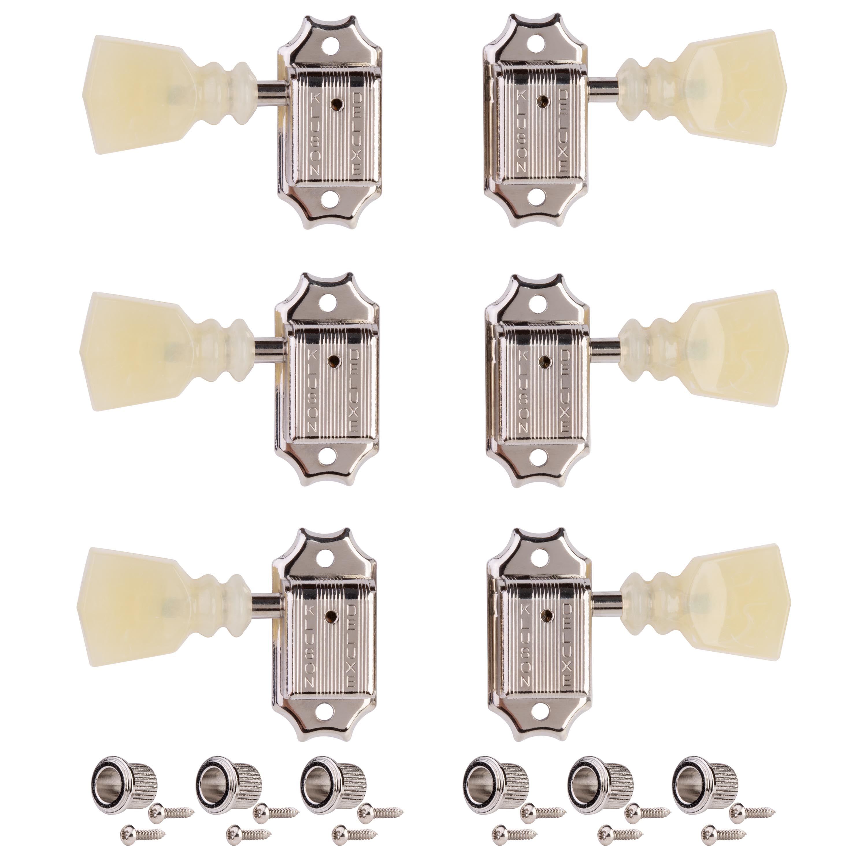 Kluson 3+3 Deluxe Series Tuners, Nickel