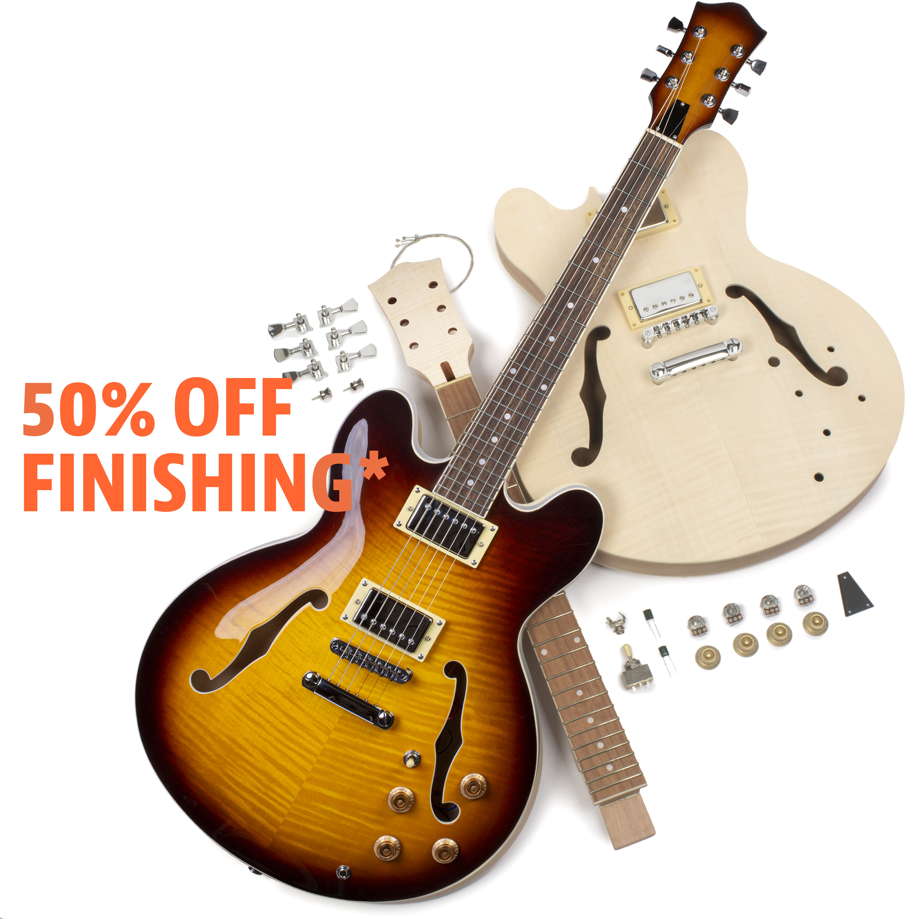 Semi-corps électrique Kit de guitare