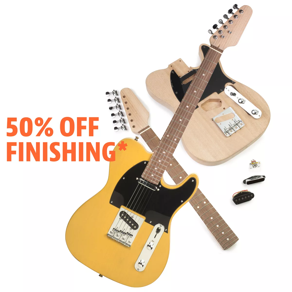 Guitare électrique inspirée du modèle T-Style en kit Guitare électrique inspirée du modèle T-Style en kit