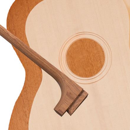 StewMac Triple-O Acoustic Guitar Kit, Dovetail Neck, Sitka Top, Mahogany Back + Sides