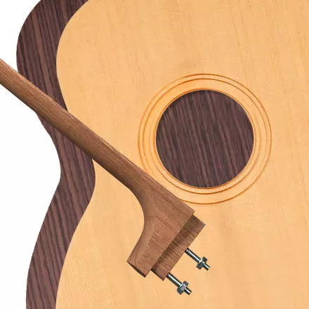  Kit de guitare acoustique StewMac Triple-O, col boulonné, haut Torrefied, arrière et côtés en bois de rose indien