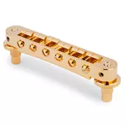Pont Tune-o-matic en aluminium TonePros TP6A avec sacoches Bell en laiton, doré