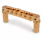 Pont Tune-o-matic en aluminium TPFA TonePros avec selle en laiton pagode, doré
