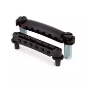 Ensemble pont et pièce arrière TonePros LPS02 Tune-o-matic, noir, sans encoche