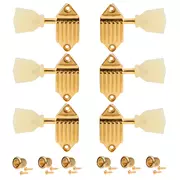 Machines à guitare Kluson Waffleback, 3L/3R, dorées avec boutons en plastique