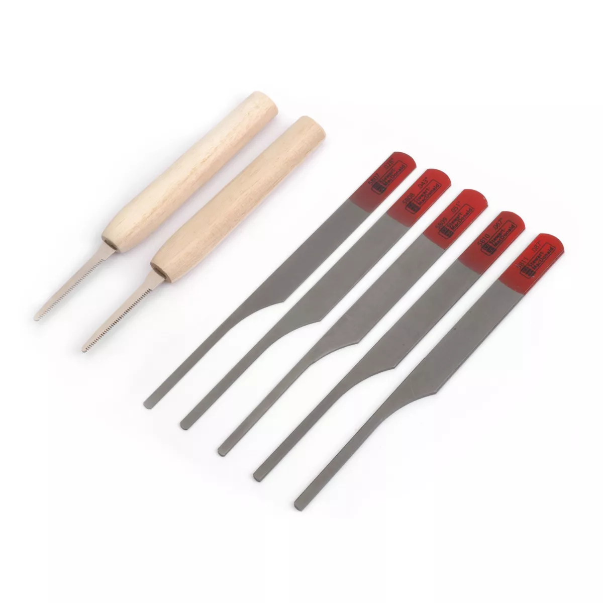 Scies et limes de rainurage de trous pour broches de pont Scies et limes de rainurage de trous pour broches de pont