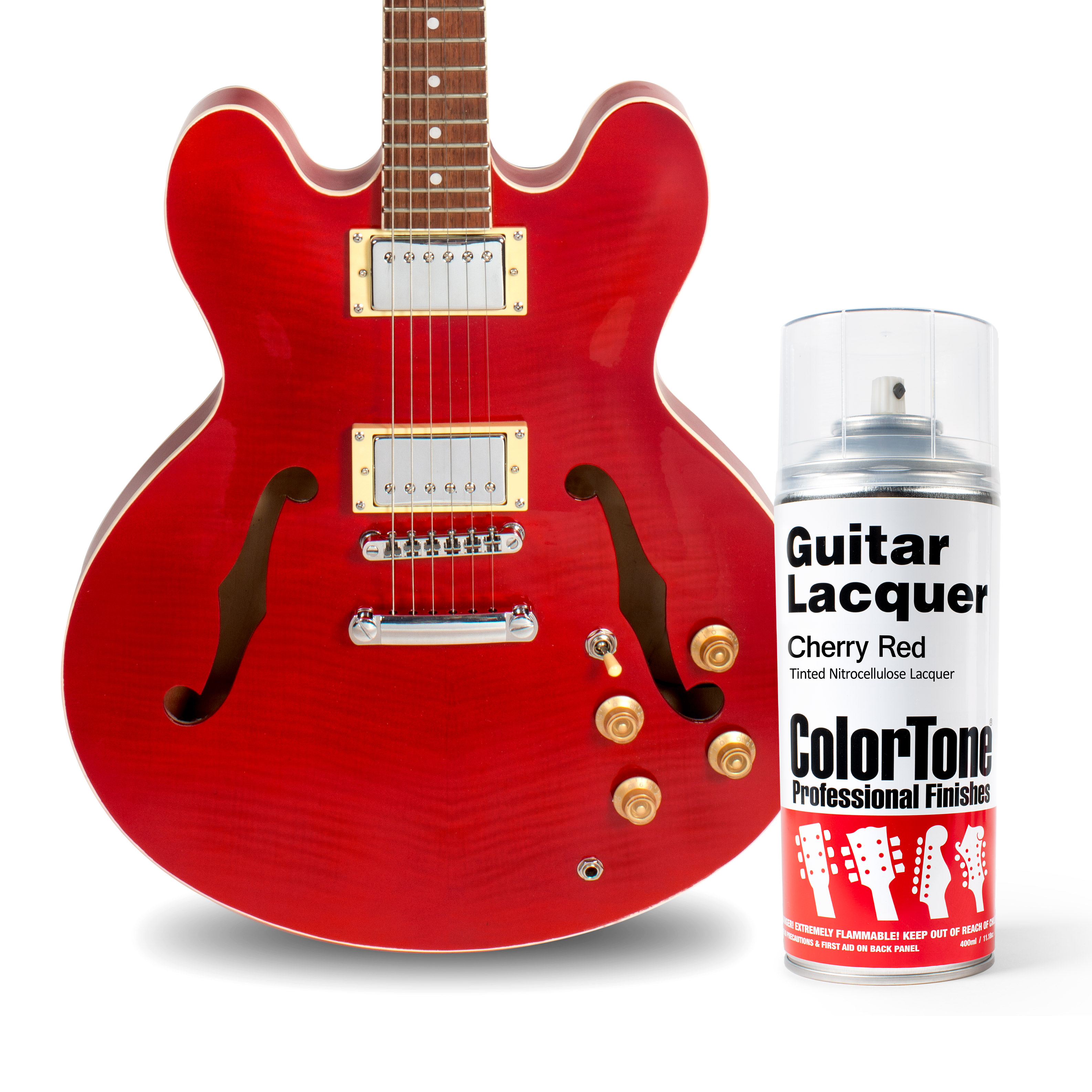 Laque ColorTone en aérosol pour guitares, Cherry Red