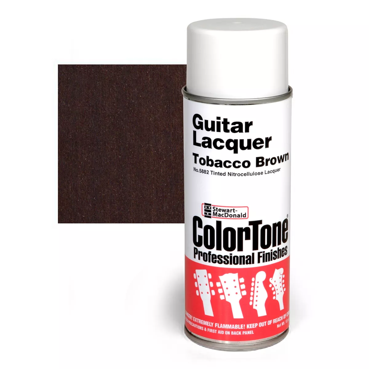 Laque ColorTone en aérosol pour guitares, Tobacco Brown Laque ColorTone en aérosol pour guitares, Tobacco Brown