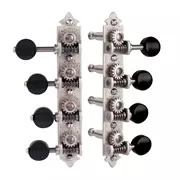 Machines Waverly Mandolin style F avec boutons en ébène, argent satiné