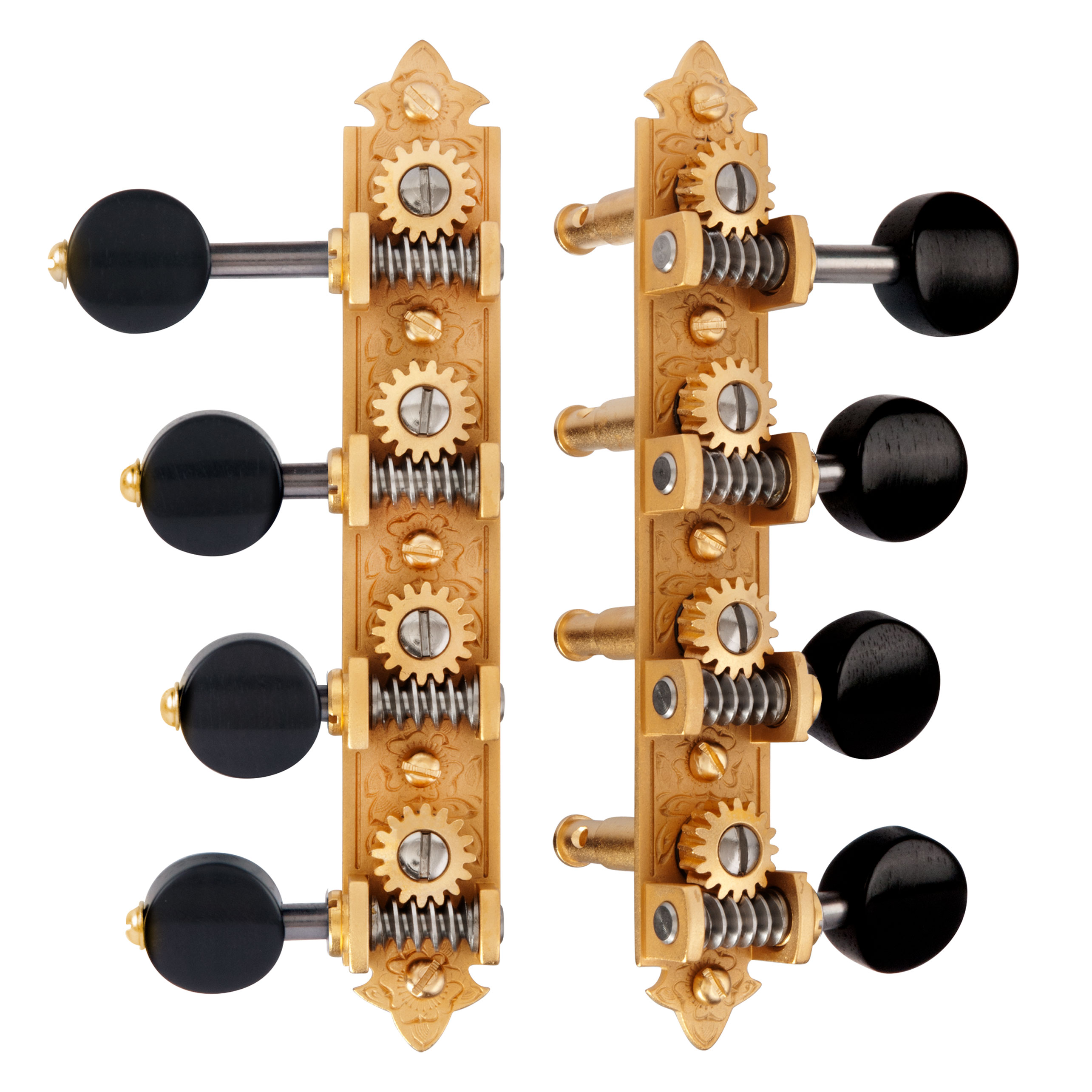 Machines Waverly Mandolin style F avec boutons en ébène, or satiné