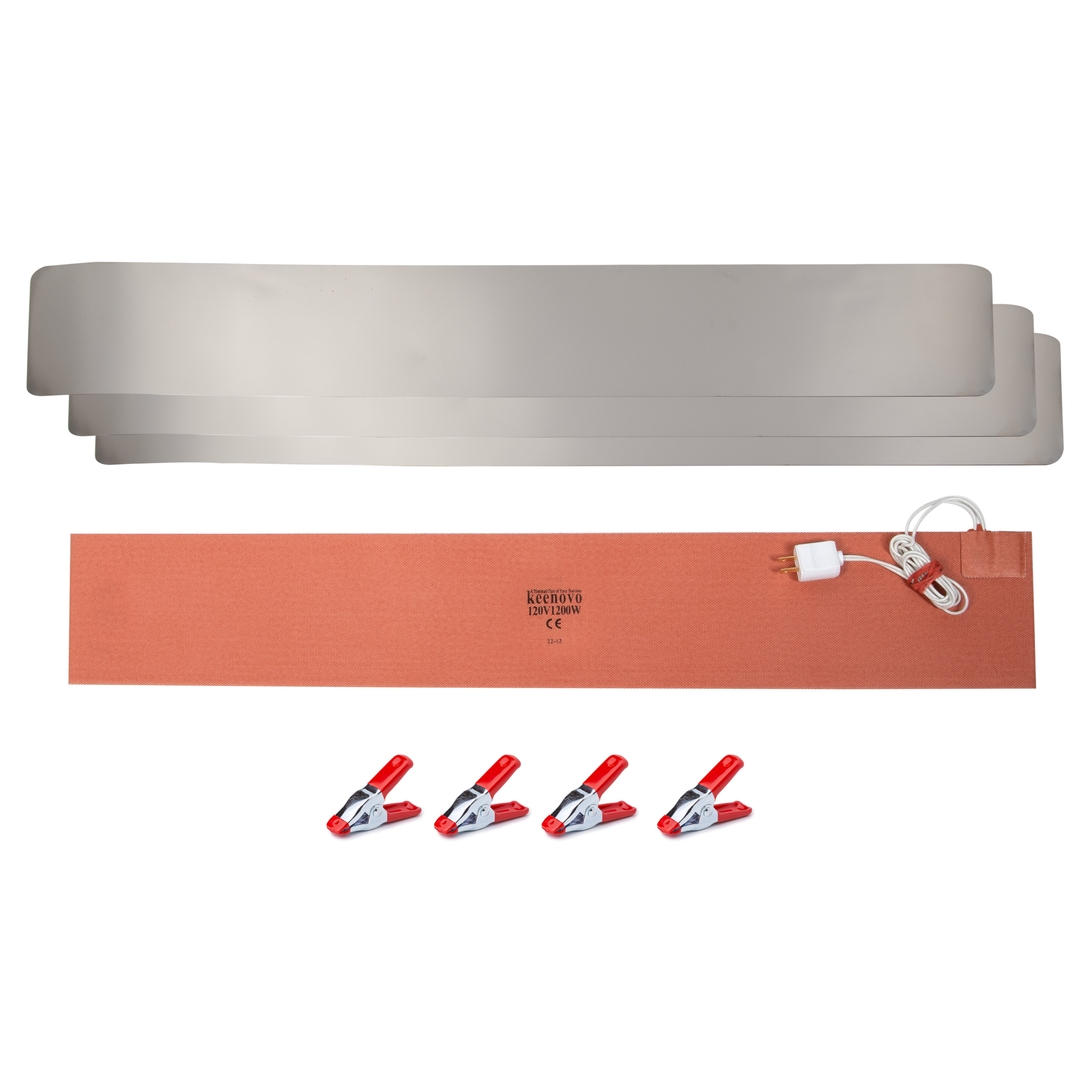 Ensemble couverture chauffante + sangles pour pliage latéral