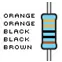 Résistances, 330 ohms, tolérance 1 % Résistances, 330 ohms, tolérance 1 %