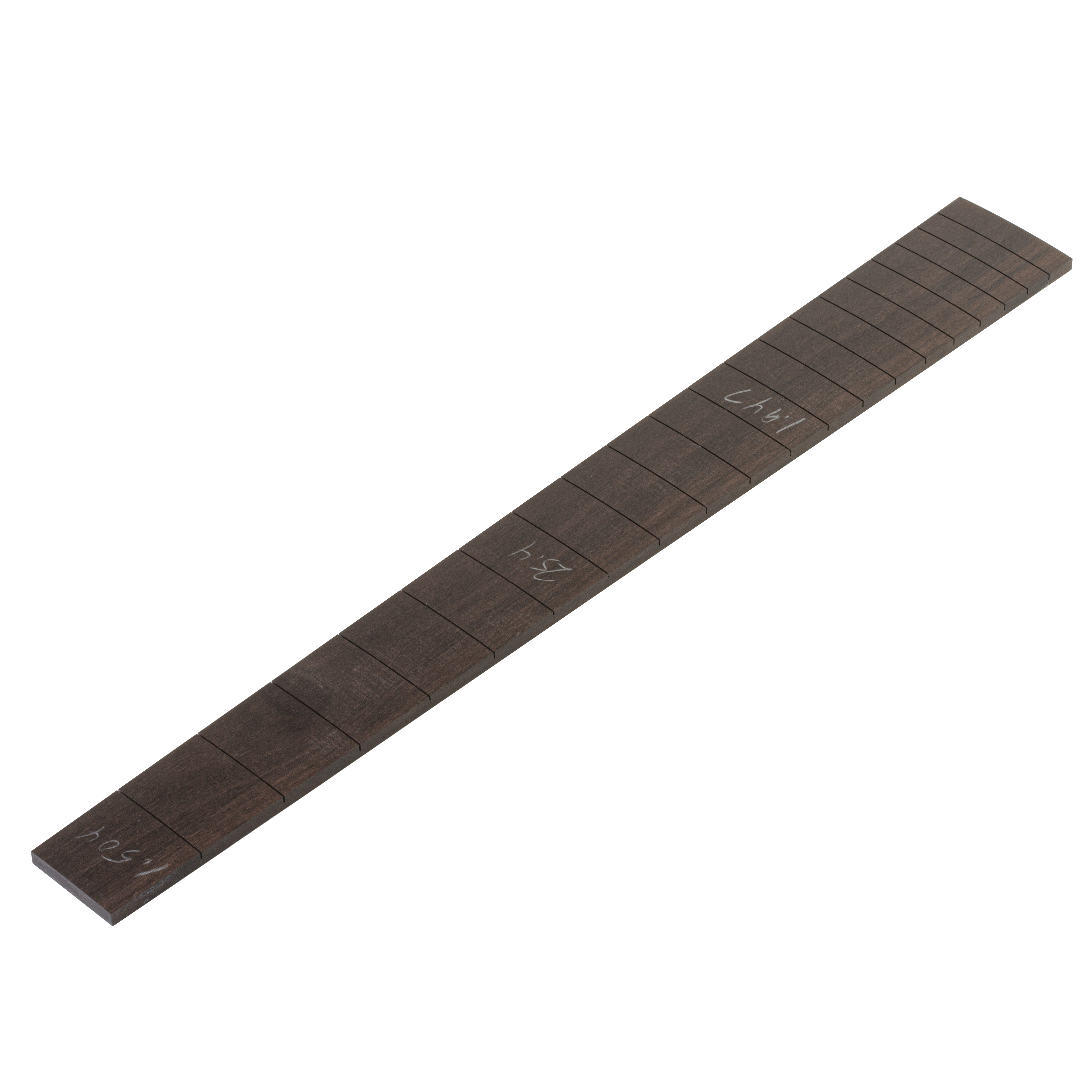 Ébène, touche de magasin personnalisée, 25,4", 1-1/2" N, 1-61/64" S