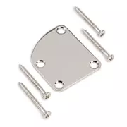 Plaque de montage à col profilé pour garde-boue, nickel, avec vis