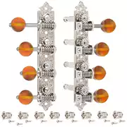 Machines Waverly Mandolin style F avec boutons ambrés et nickel vif