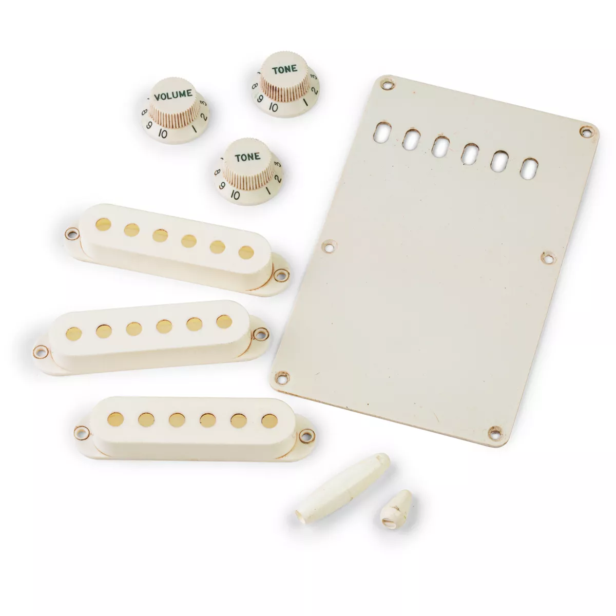 Jeu d’accessoires vieillissants GuitarSlinger pour Strat Jeu d’accessoires vieillissants GuitarSlinger pour Strat