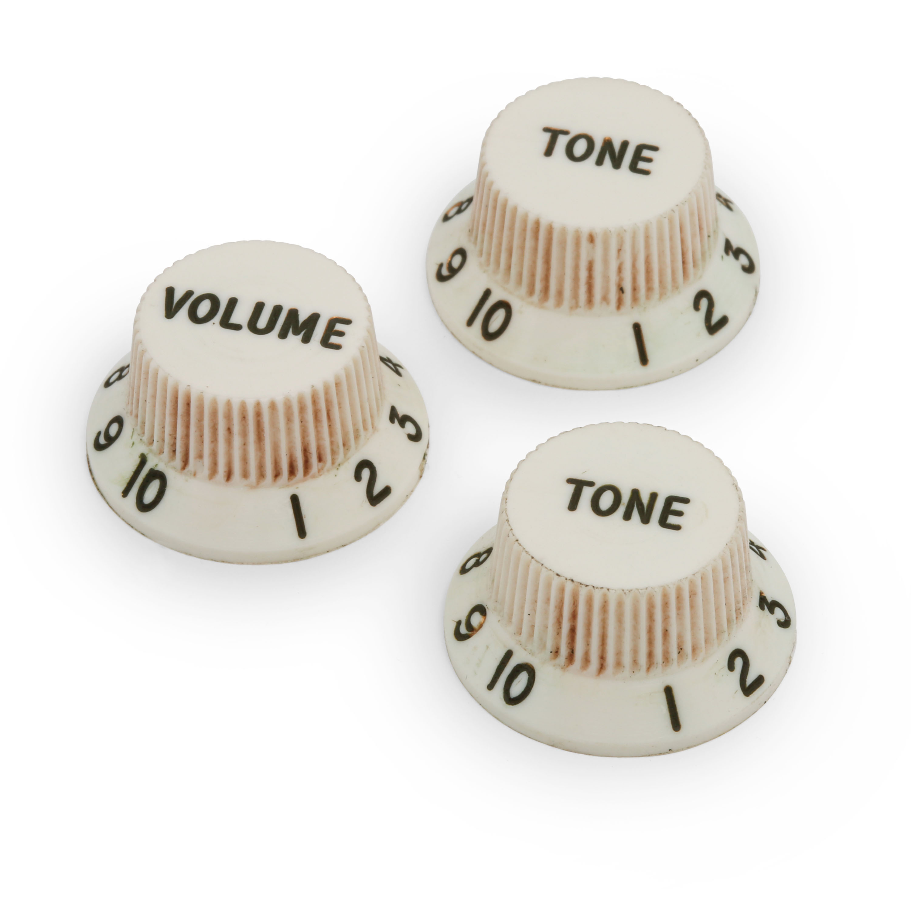 Boutons vieillissants GuitarSlinger pour Strat, lot de 3 Boutons vieillissants GuitarSlinger pour Strat, lot de 3