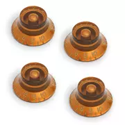 Boutons GuitarSlinger Aged Top Hat Bell, lot de 4, or vieilli