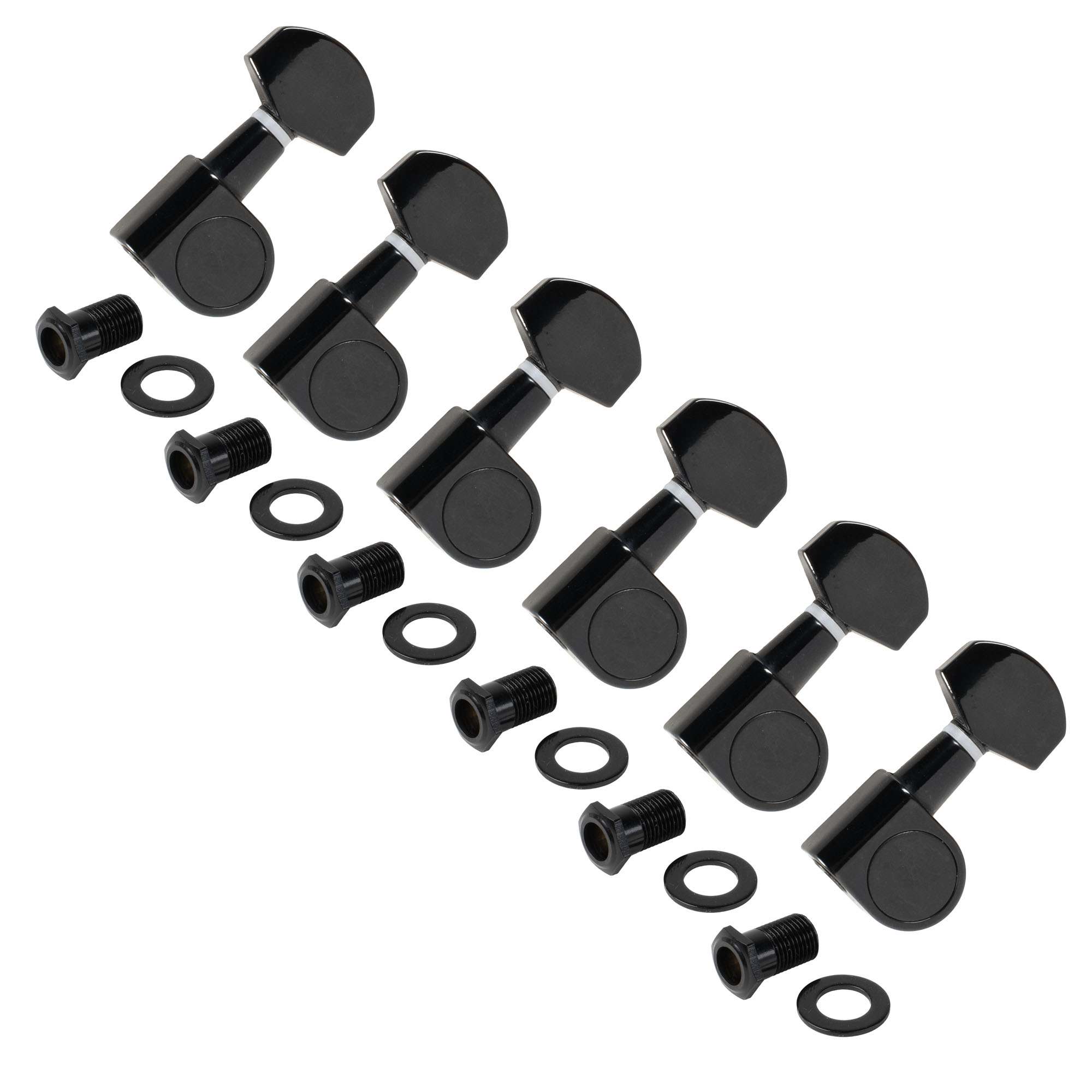 Tuners StewMac 6-In-Line avec grand bouton de style Schaller Tuners StewMac 6-In-Line avec grand bouton de style Schaller