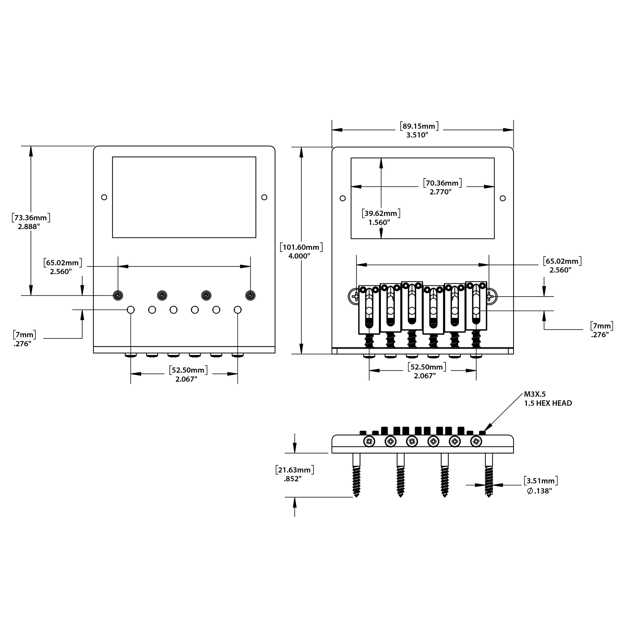 Chevalet StewMac pour Humbucker de Telecaster Chevalet StewMac pour Humbucker de Telecaster