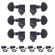 Tuners à montage en E Kluson 3+3 Locking Revolution Series, noir mat