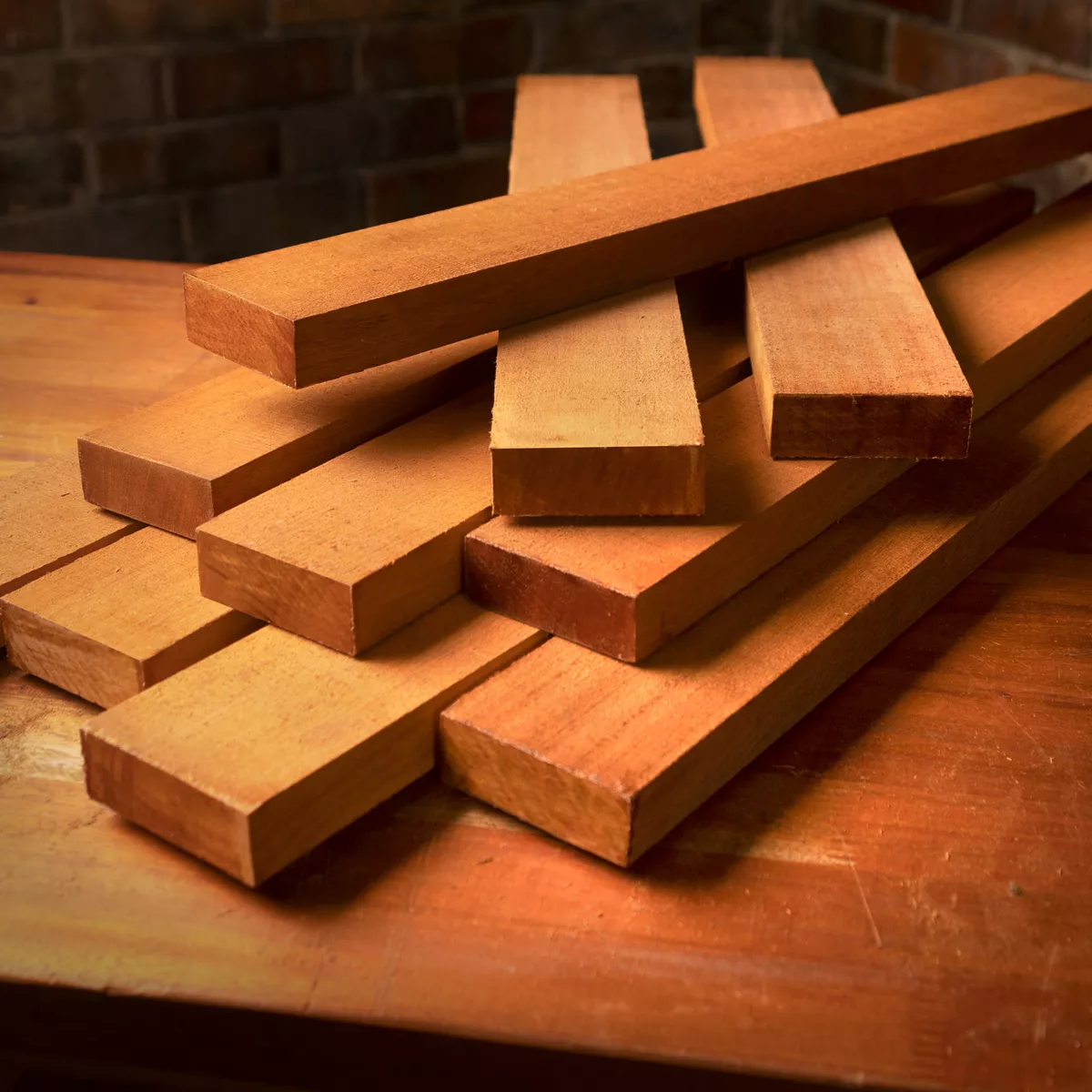 Plaques de manche en acajou du Honduras - Ensemble de 10 Plaques de manche en acajou du Honduras - Ensemble de 10