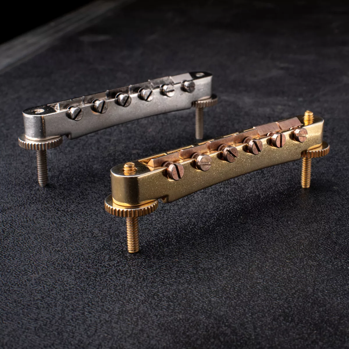 Chevalet Tune-o-matic ABR-1 sans fil GuitarSlinger vieilli stabilisé par réfrigération Chevalet Tune-o-matic ABR-1 sans fil GuitarSlinger vieilli stabilisé par réfrigération