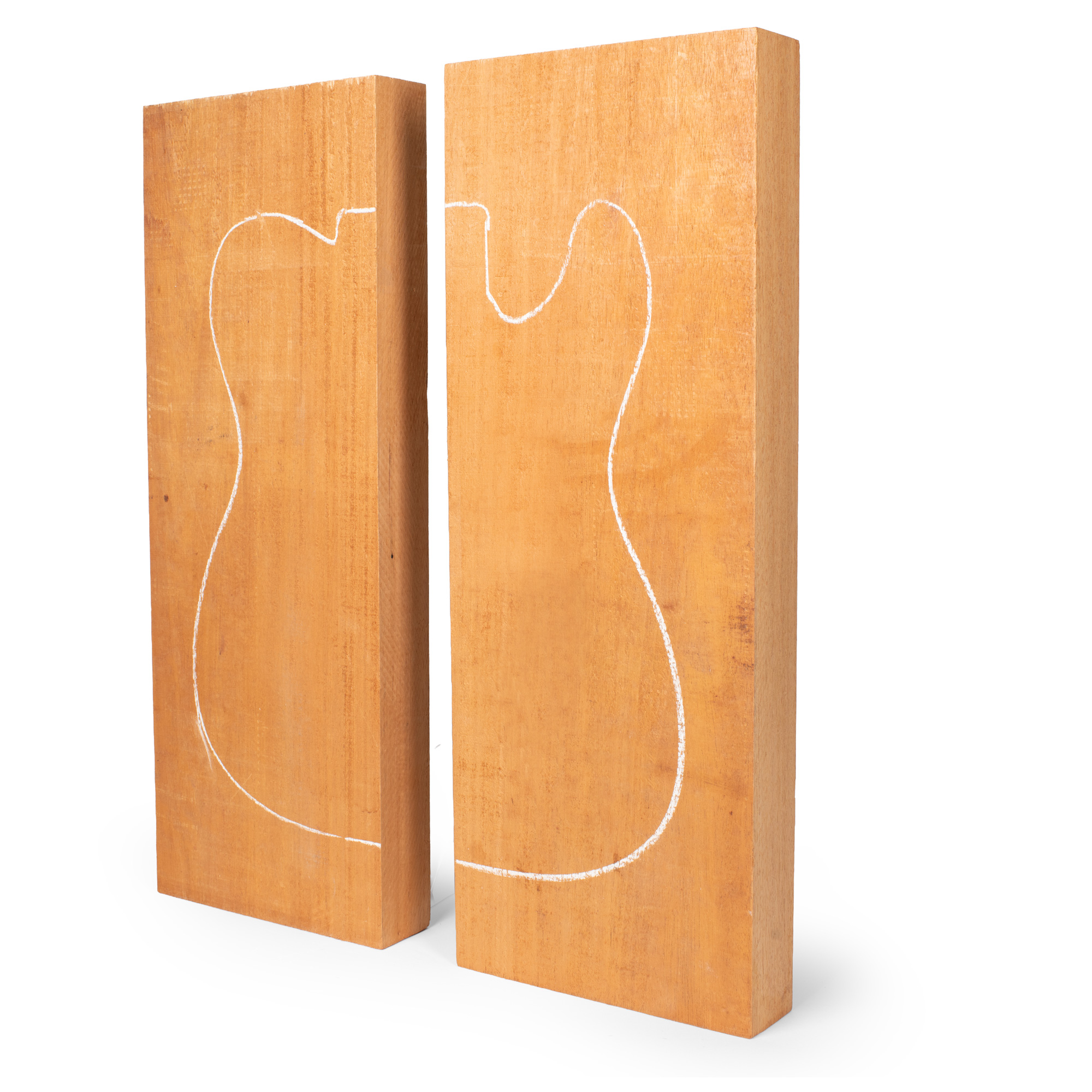 Corps blanc acajou hondurien, 2-Piece, non collé, non poncé