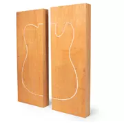 Corps blanc acajou hondurien, 2-Piece, non collé, non poncé