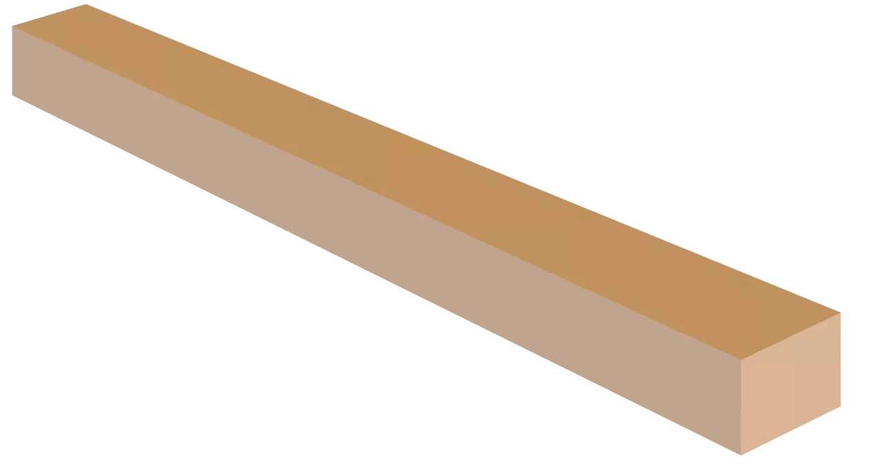 Couvertures de col Korina (Limba blanc), AA, 2" x 3" x 36"