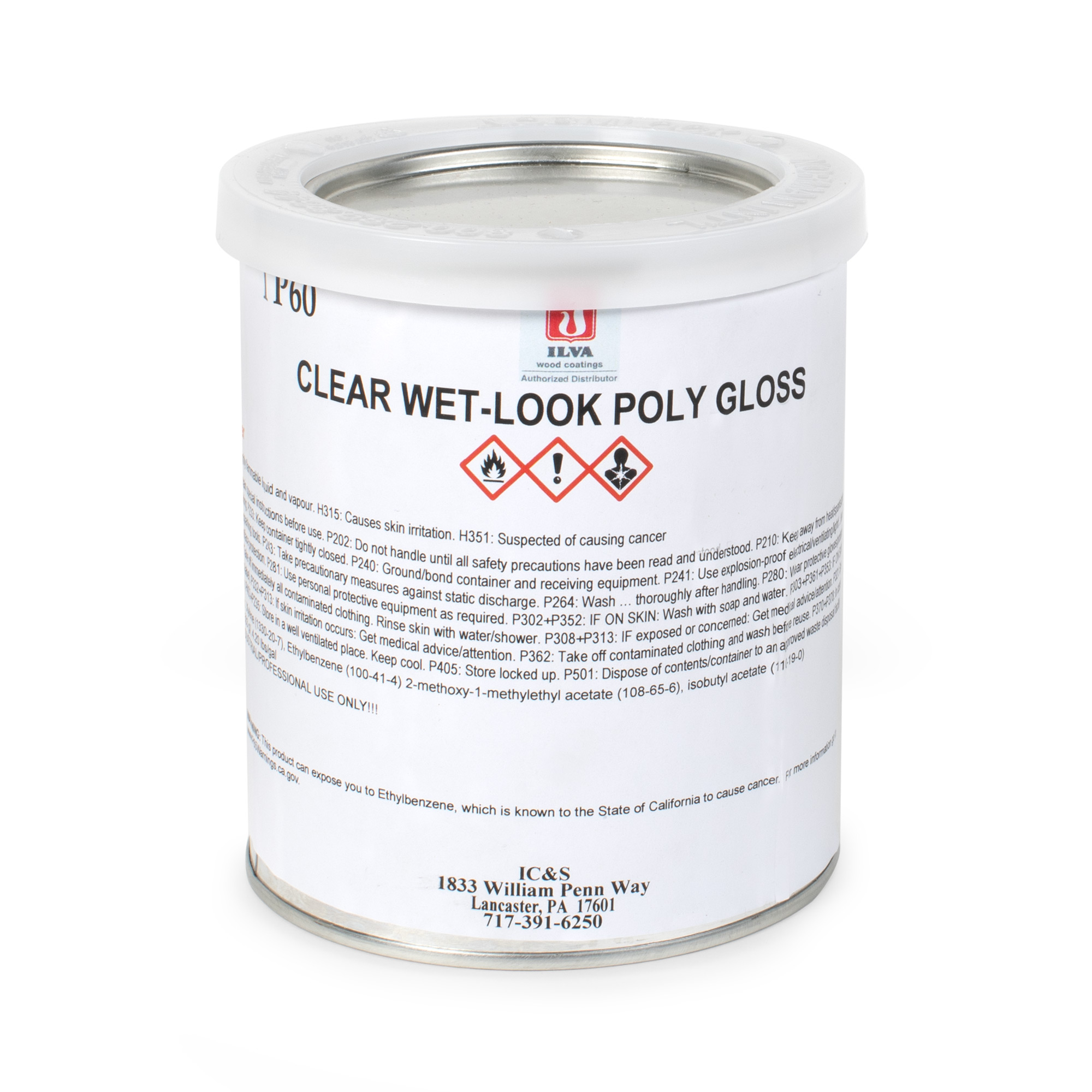 Ilva Polyurethane Finishes and Solvents, Ilva Clear Wet-look Poly Gloss Finish