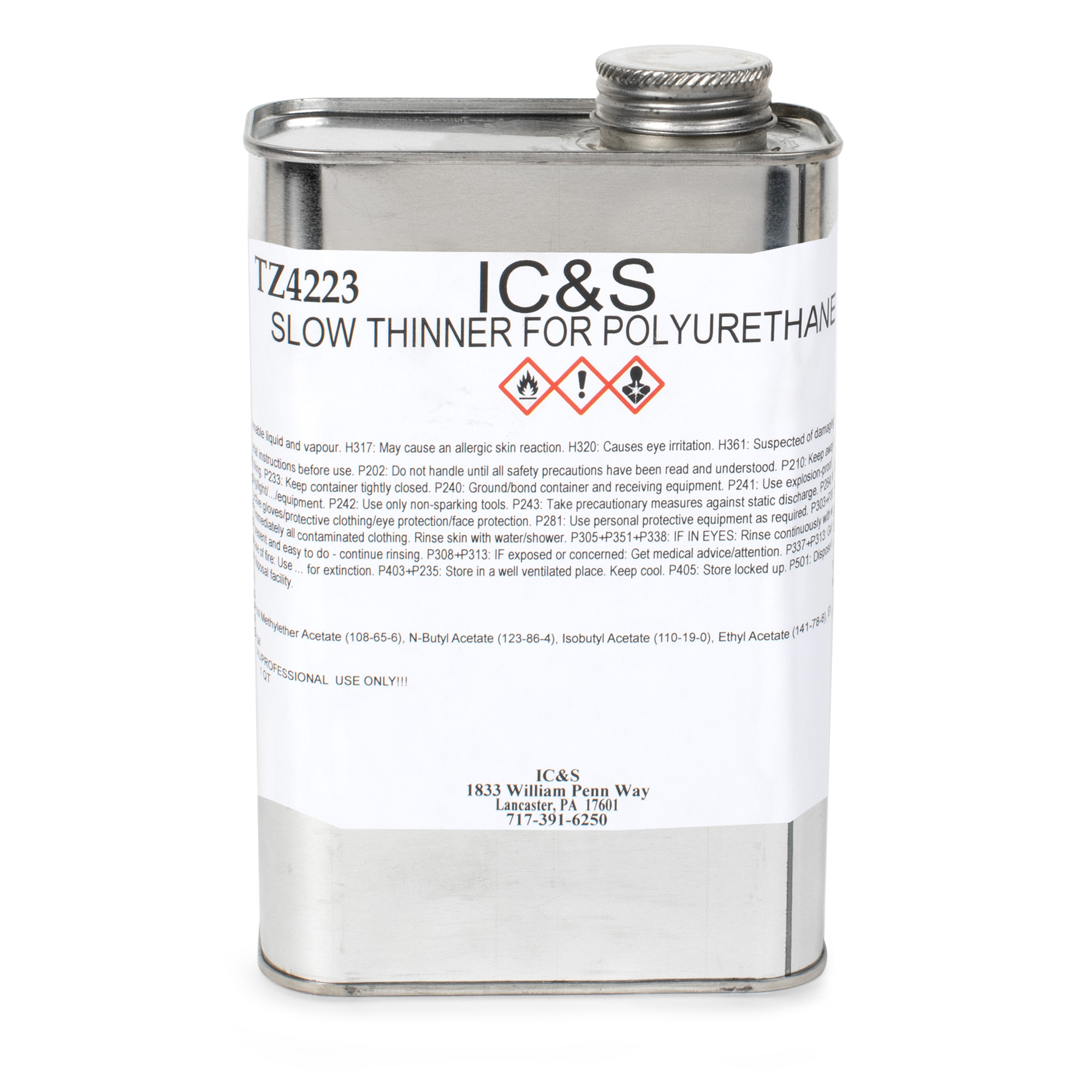 Finitions et solvants en polyuréthane Ilva, diluant lent IC&S pour polyuréthane