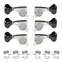 Gotoh Mini 510 3+3 Tuners avec boutons personnalisés, Chrome Gotoh Mini 510 3+3 Tuners avec boutons personnalisés, Chrome