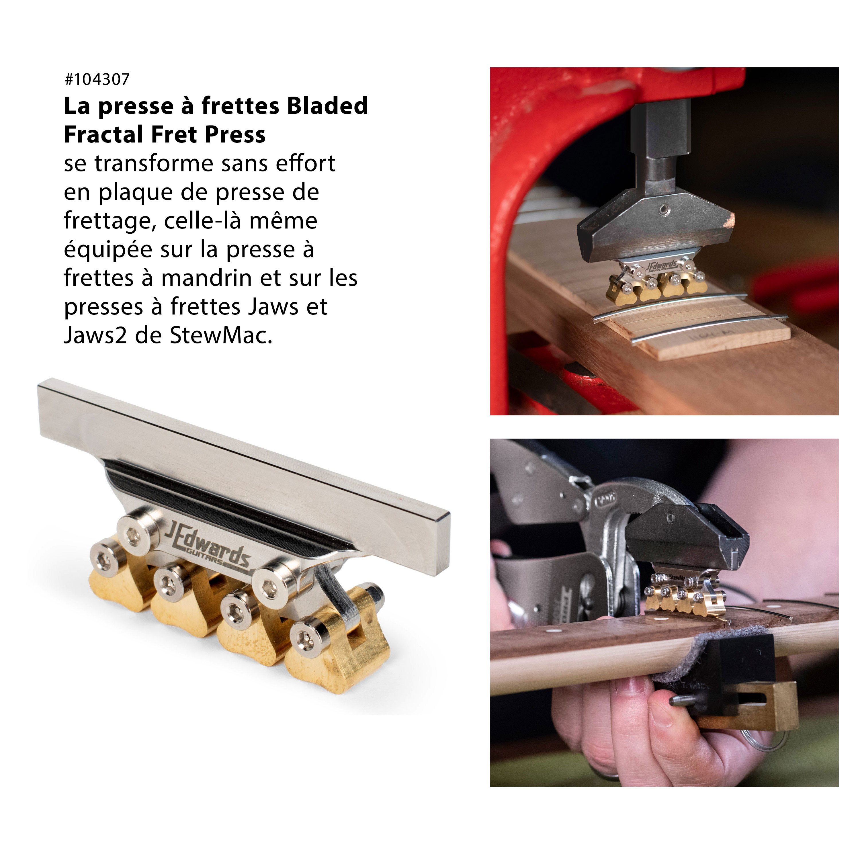 Presse à frettes Bladed Fractal Fret Press J&nbsp;Edwards