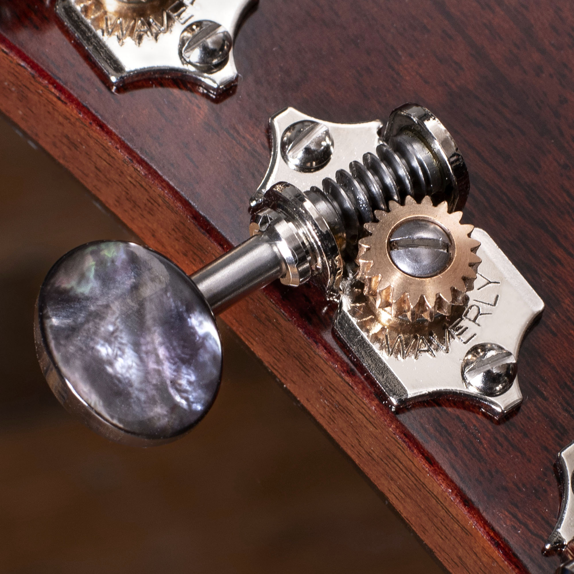 Tuners à guitare Waverly High Ratio en ÉDITION LIMITÉE avec boutons en perle noire pour têtes d’index pleines