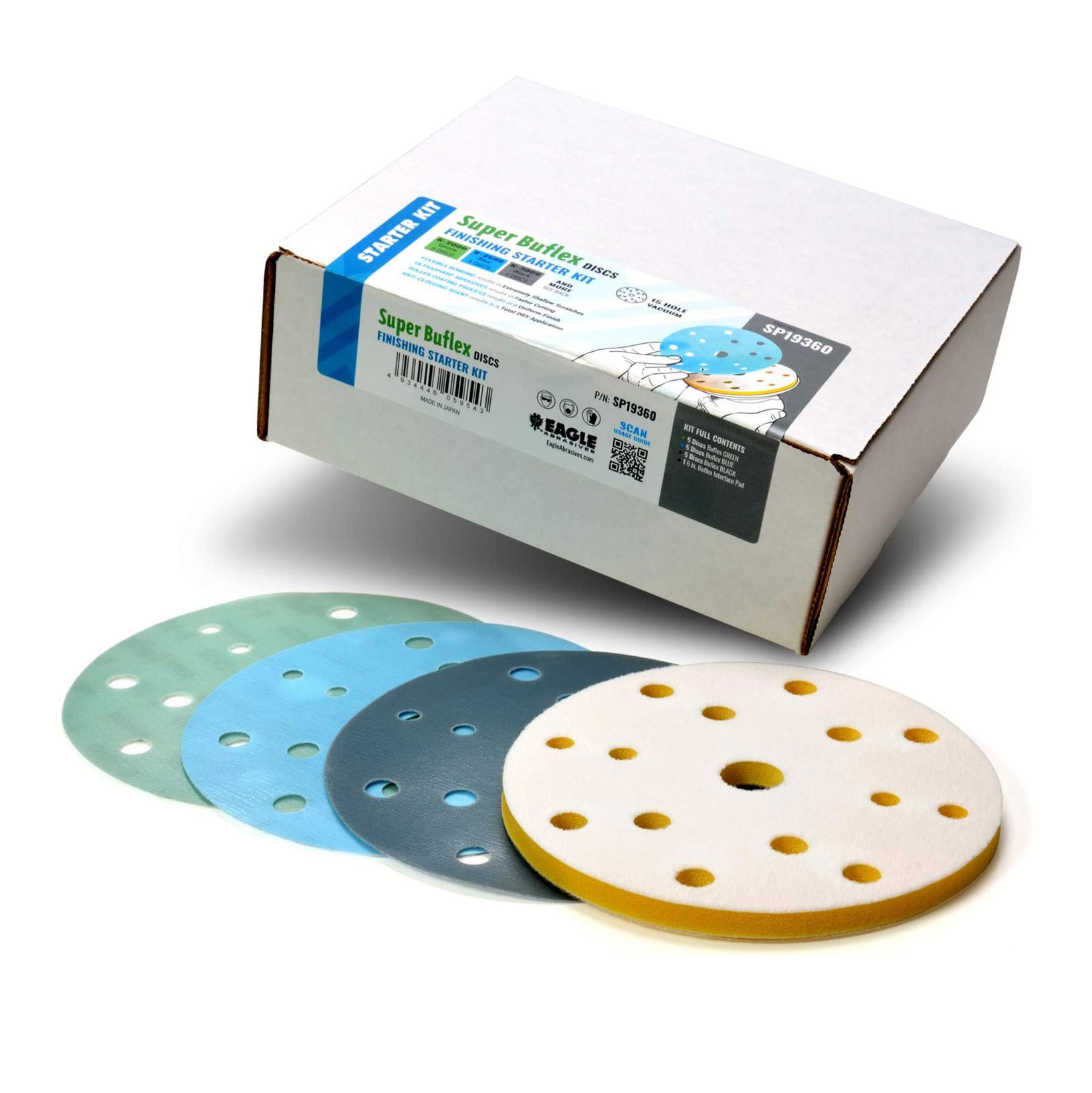 Kit de démarrage - Disques abrasifs Super Buflex Eagle Abrasives