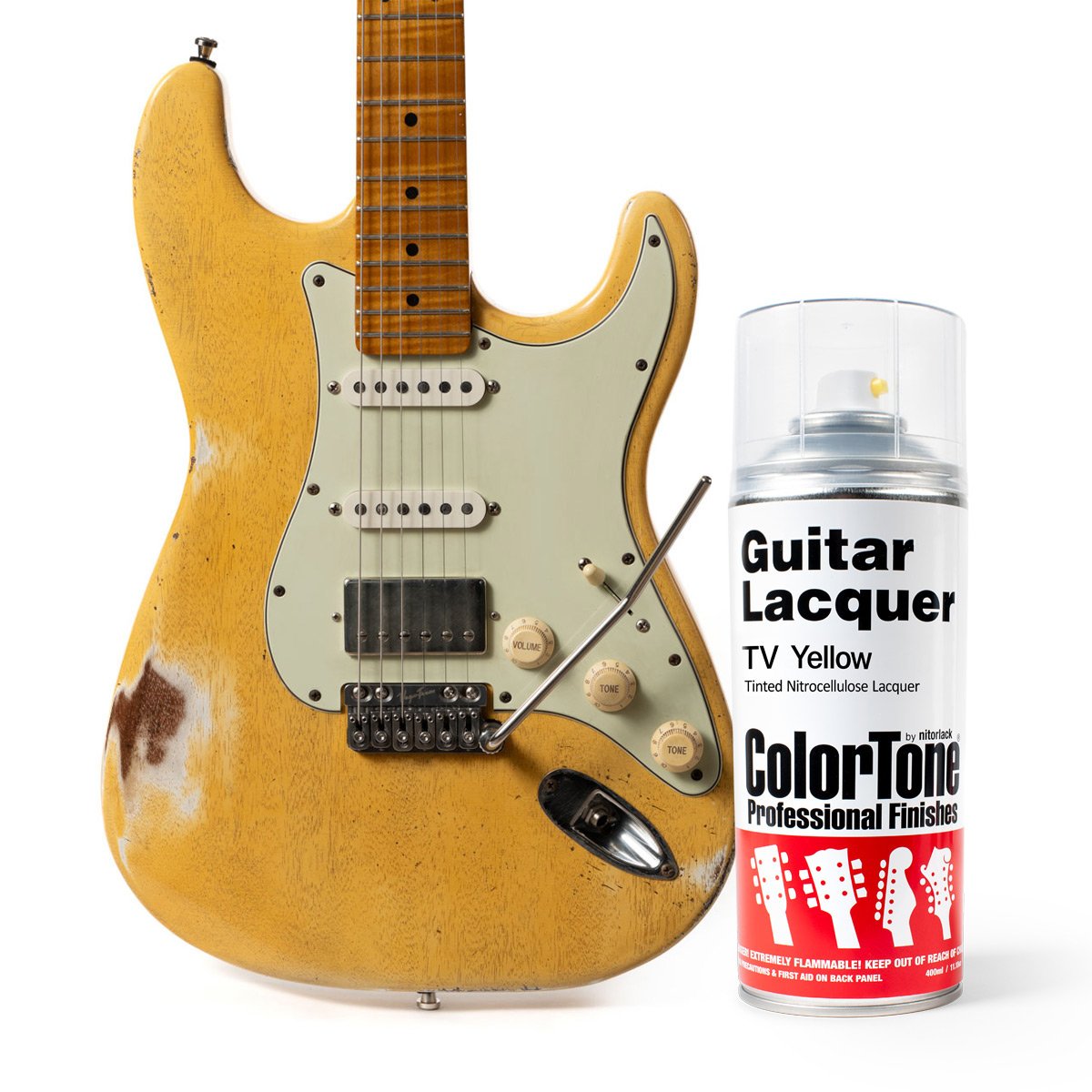 Laque ColorTone en aérosol pour guitares, TV Yellow