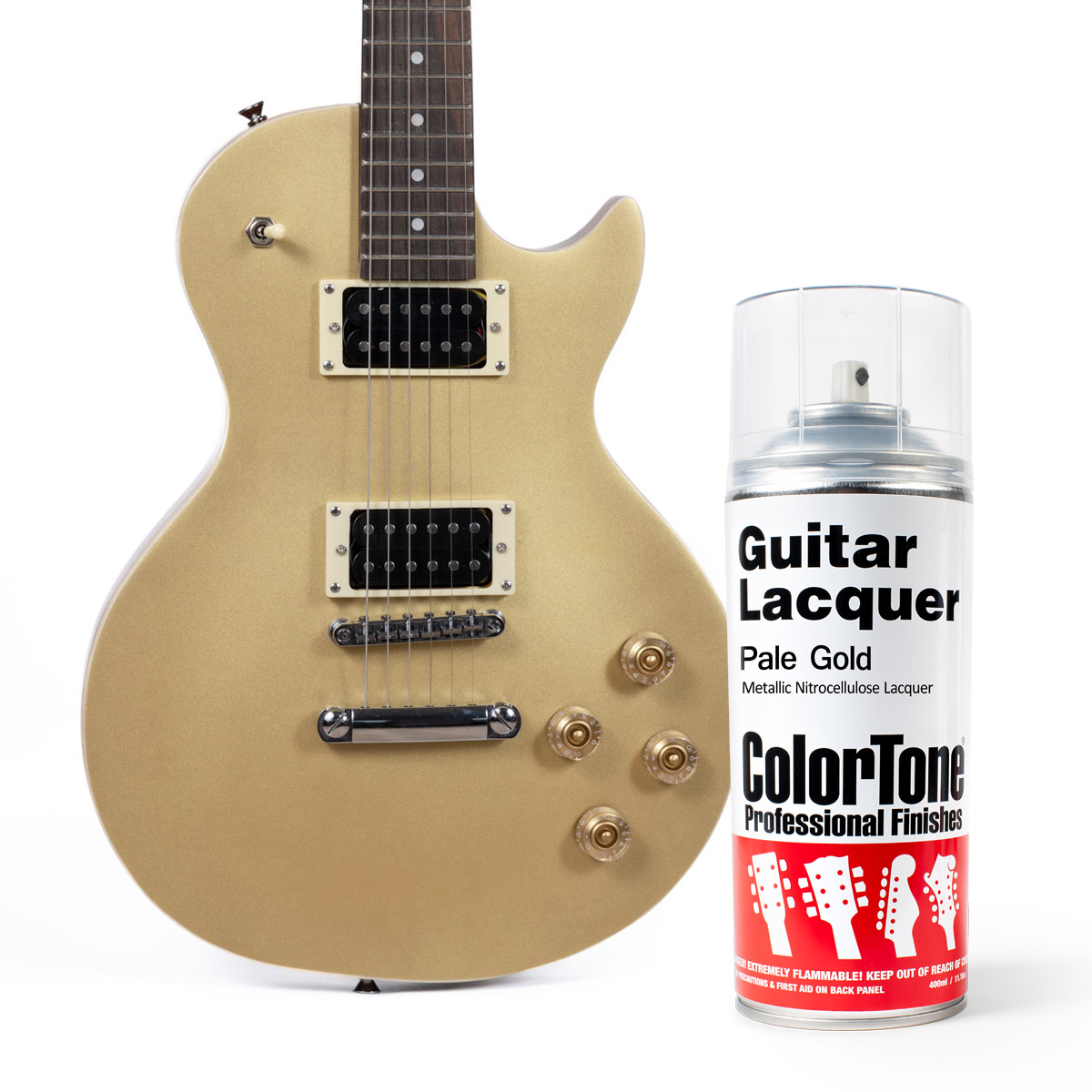 Laque ColorTone en aérosol pour guitares, Pale Gold