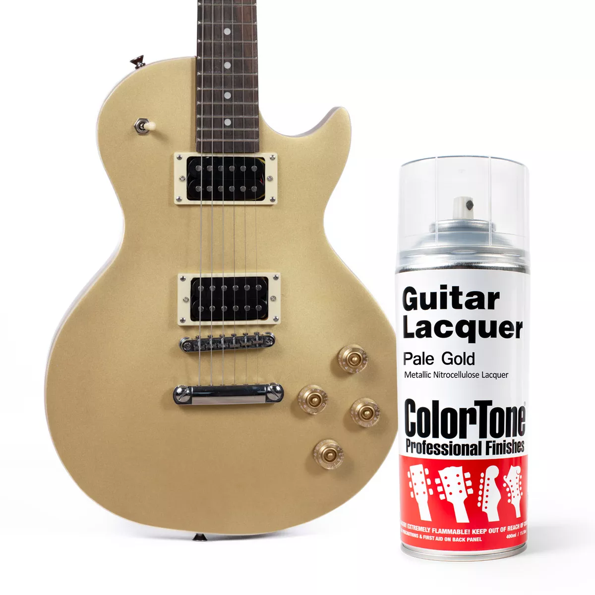 Laque ColorTone en aérosol pour guitares, Pale Gold Laque ColorTone en aérosol pour guitares, Pale Gold