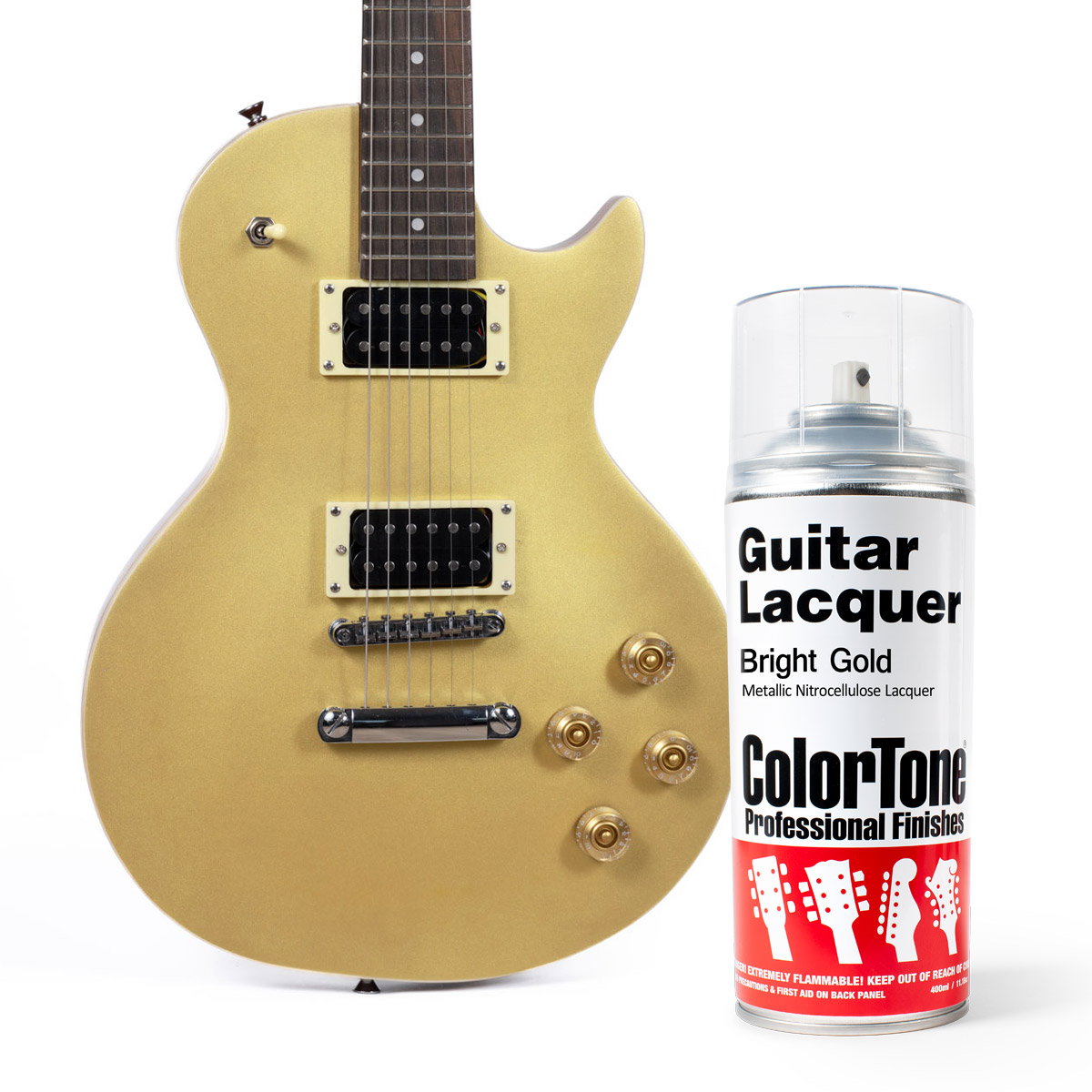Laque ColorTone en aérosol pour guitares, Bright Gold
