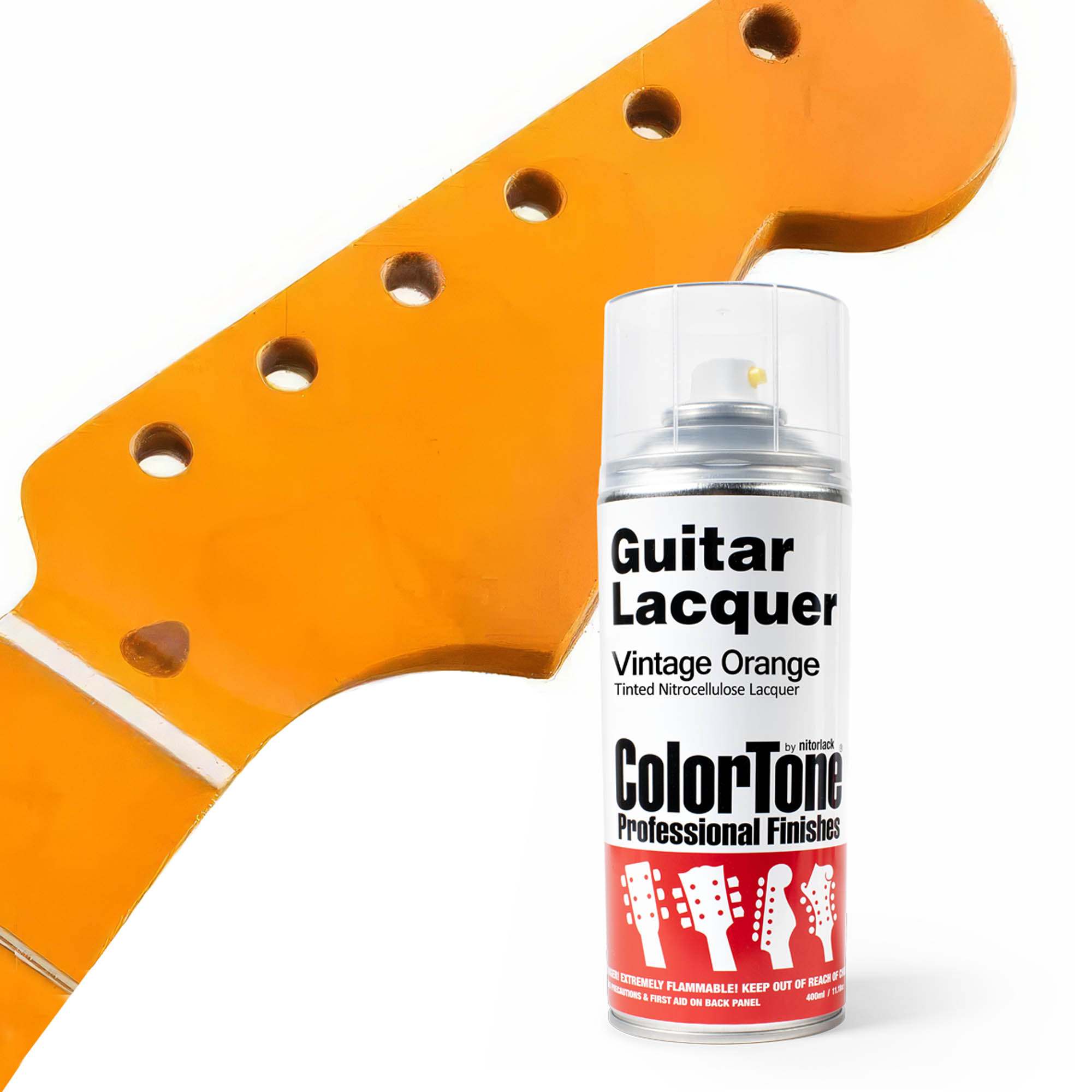 Laque ColorTone en aérosol pour guitares, Orange Vintage