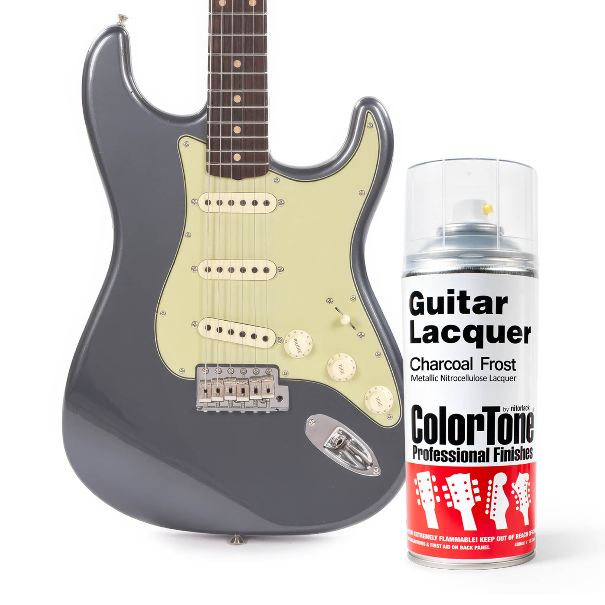 Laque ColorTone en aérosol pour guitares, Charcoal Frost